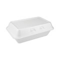 Pactiv SmartLock Foam Hinged Containers, Med, 8.75x5.5x3, 1-Comp, Wht, PK220 YHLW01880000
